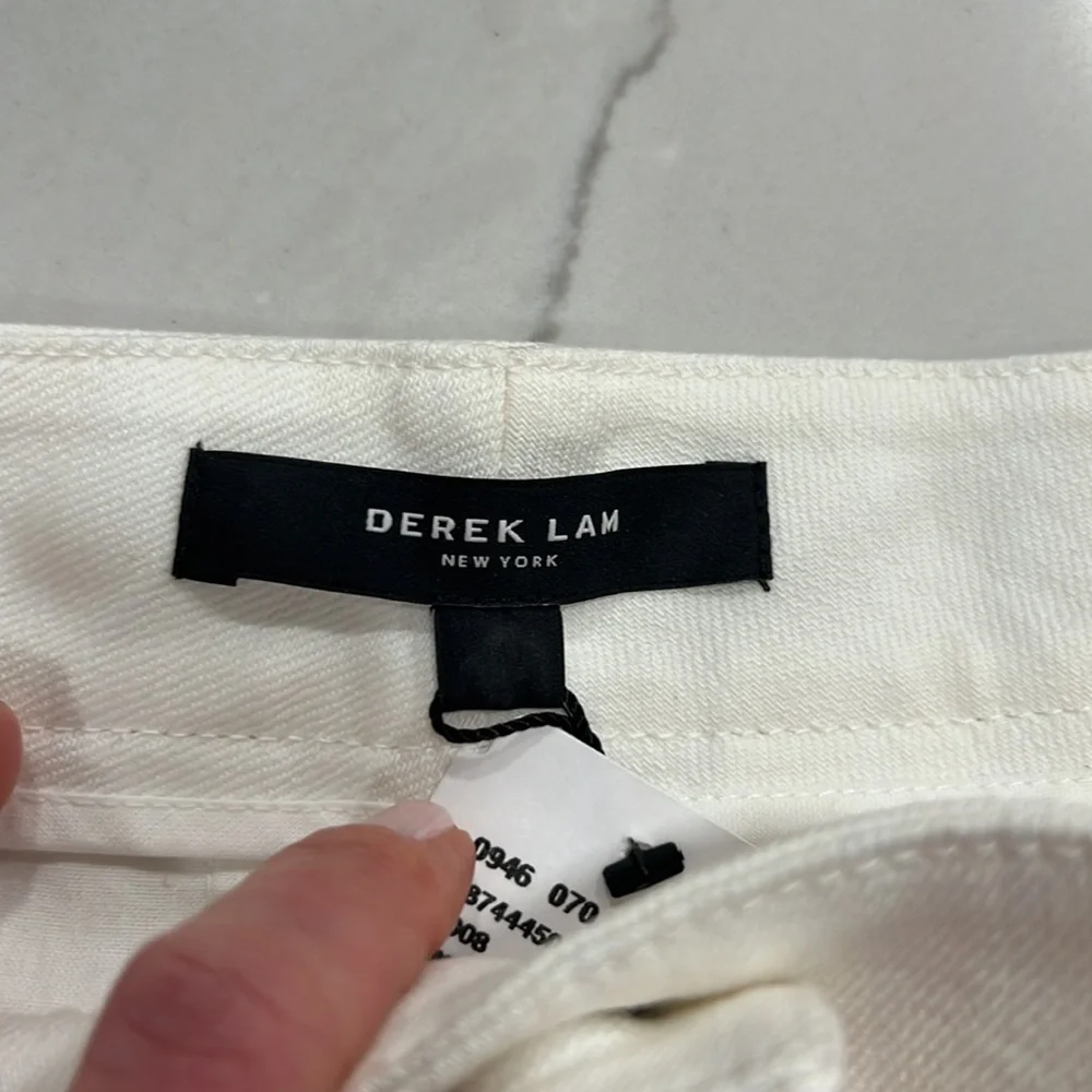 Derek Lam white denim wide leg high waisted Jeans NWT size 2